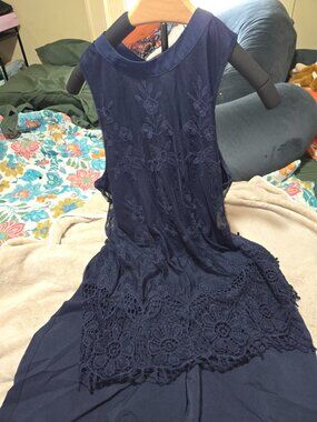 NWT Two Item Set - Ladies Blue XL Top with Blue Sz 10 Pants